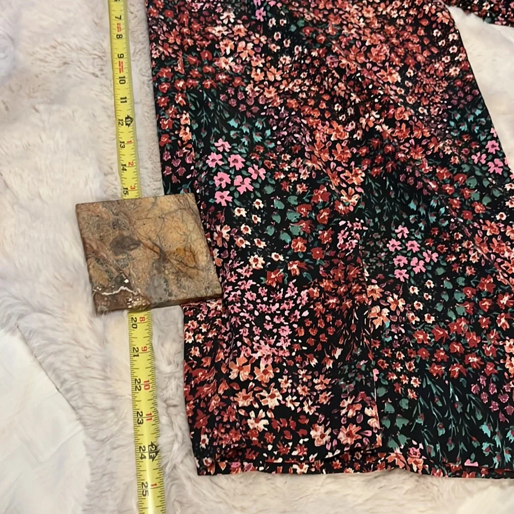Zara Woman’s Balloon Sleeve V Neck Flowy Full Length Floral Print Jumpsuit XS
